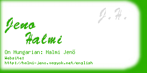 jeno halmi business card