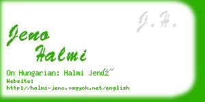 jeno halmi business card